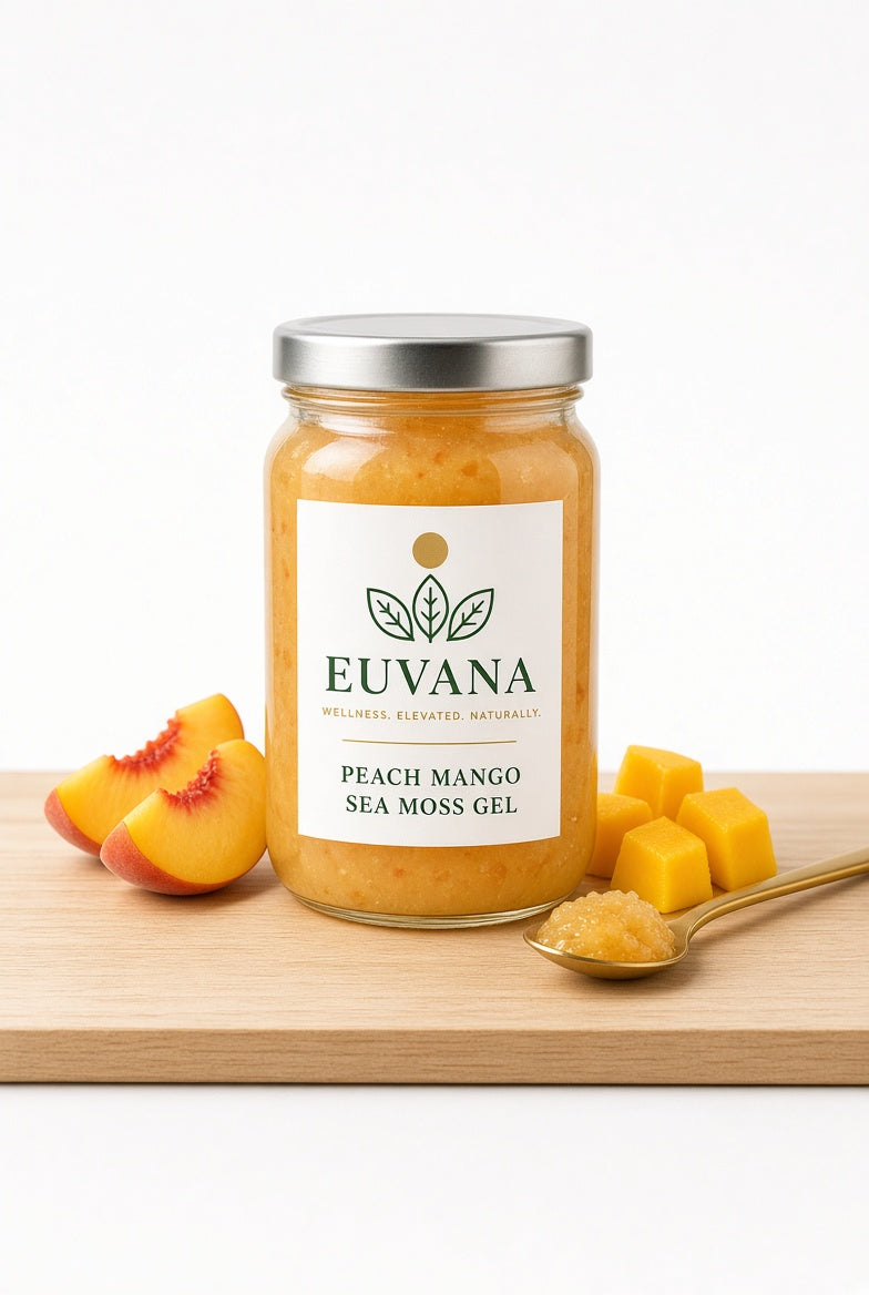 EuvanaWellness™ Organic Peach & Mango Sea Moss Gel